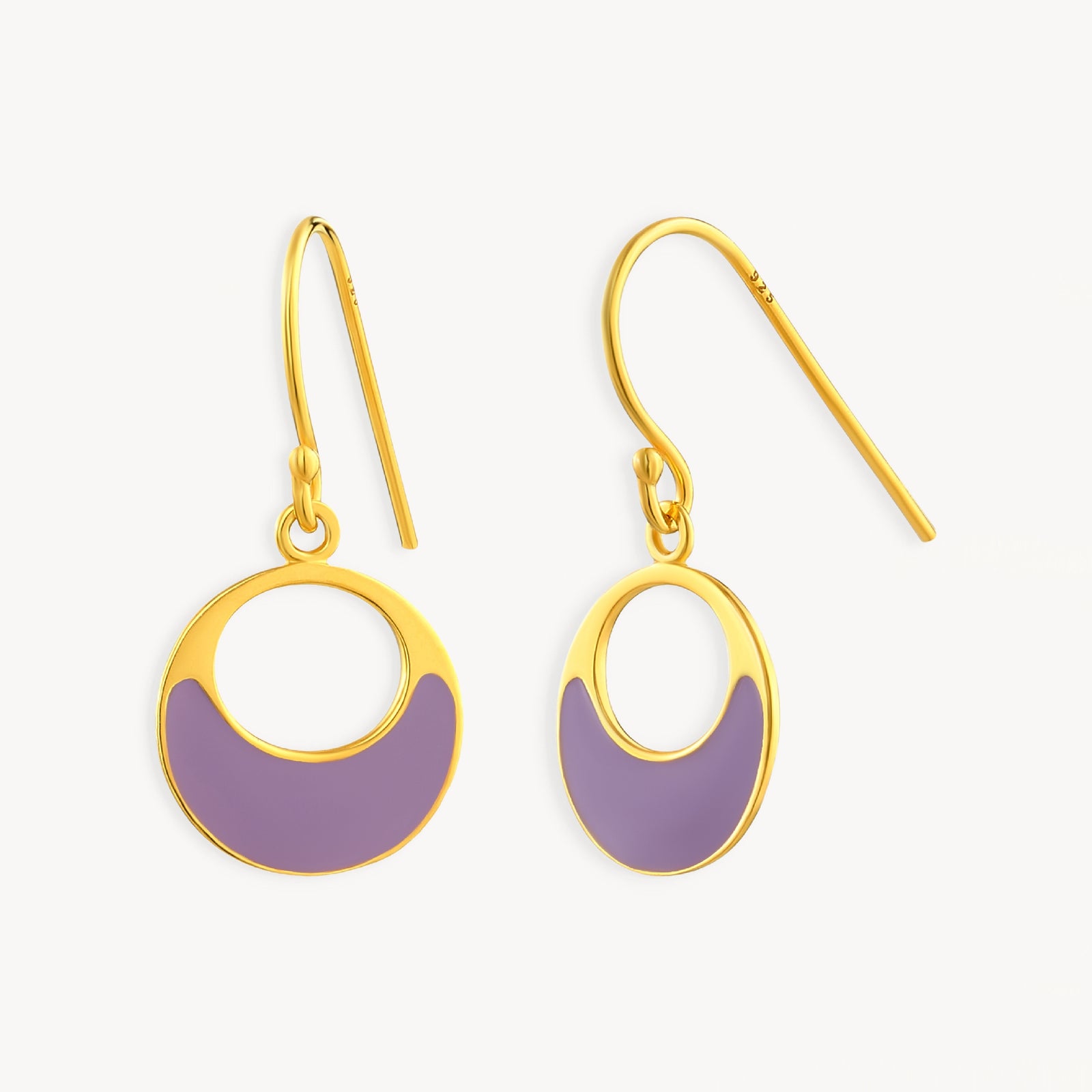 925 STERLING SILVER EARRINGS WITH ENAMEL