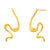 925 STERLING SILVER WITH 14K GOLD PLATED TWISTED SPIRAL EARRINGS