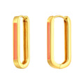 925 STERLING SILVER CLIP SHAPE HUGGIE EARRINGS