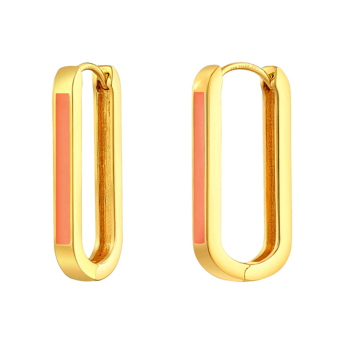 925 STERLING SILVER CLIP SHAPE HUGGIE EARRINGS