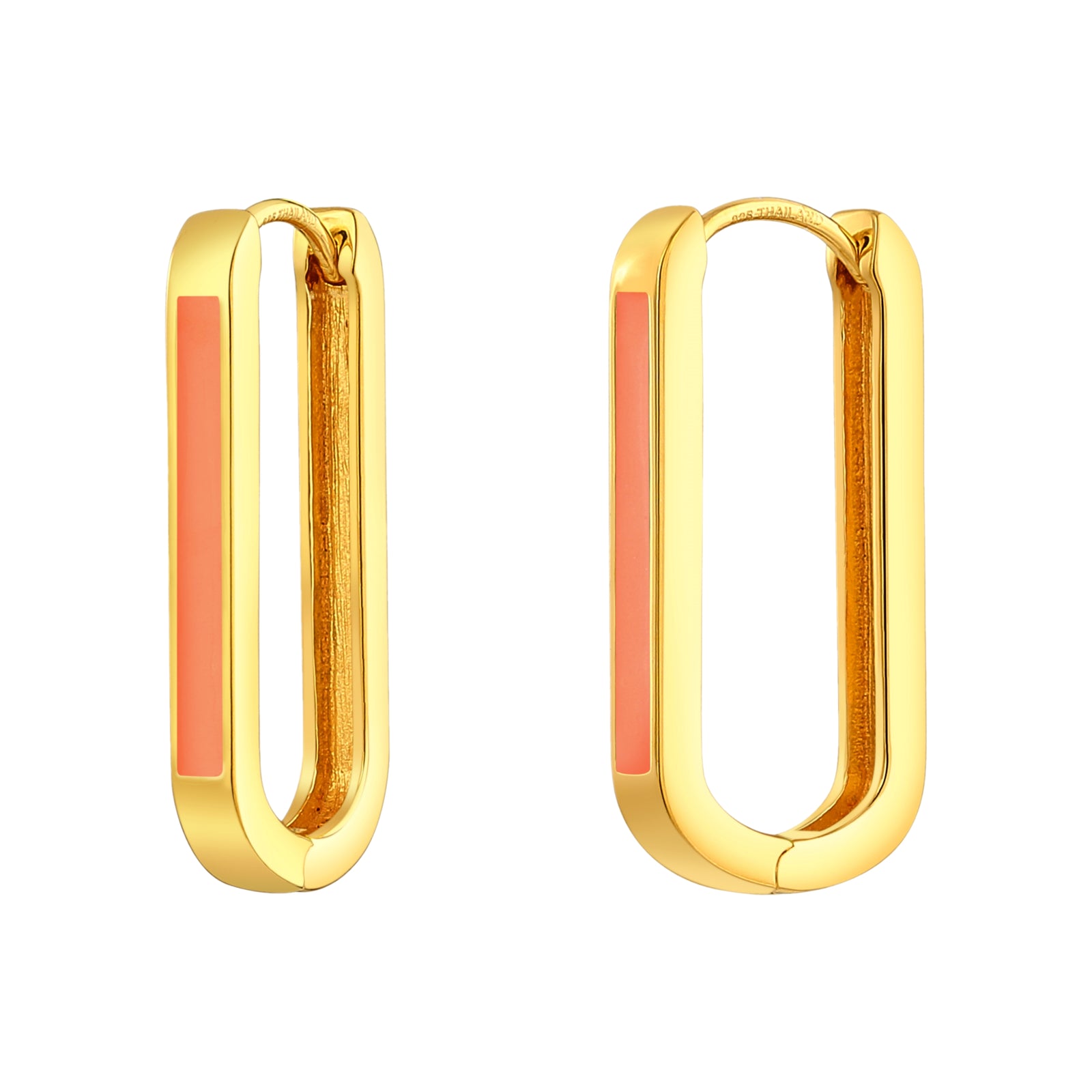 925 STERLING SILVER CLIP SHAPE HUGGIE EARRINGS