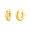 925 STERLING SILVER BASIC SMALL HOOP EARRINGS WITH CUBIC ZIRCONIA