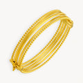 925 STERLING SILVER BEAD WITH RECTANGLE TUBE HINGED BANGLE
