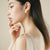 925 STERLING SILVER WITH 14K GOLD PLATED/CZ ELEGANT TEAR DROP EARRINGS
