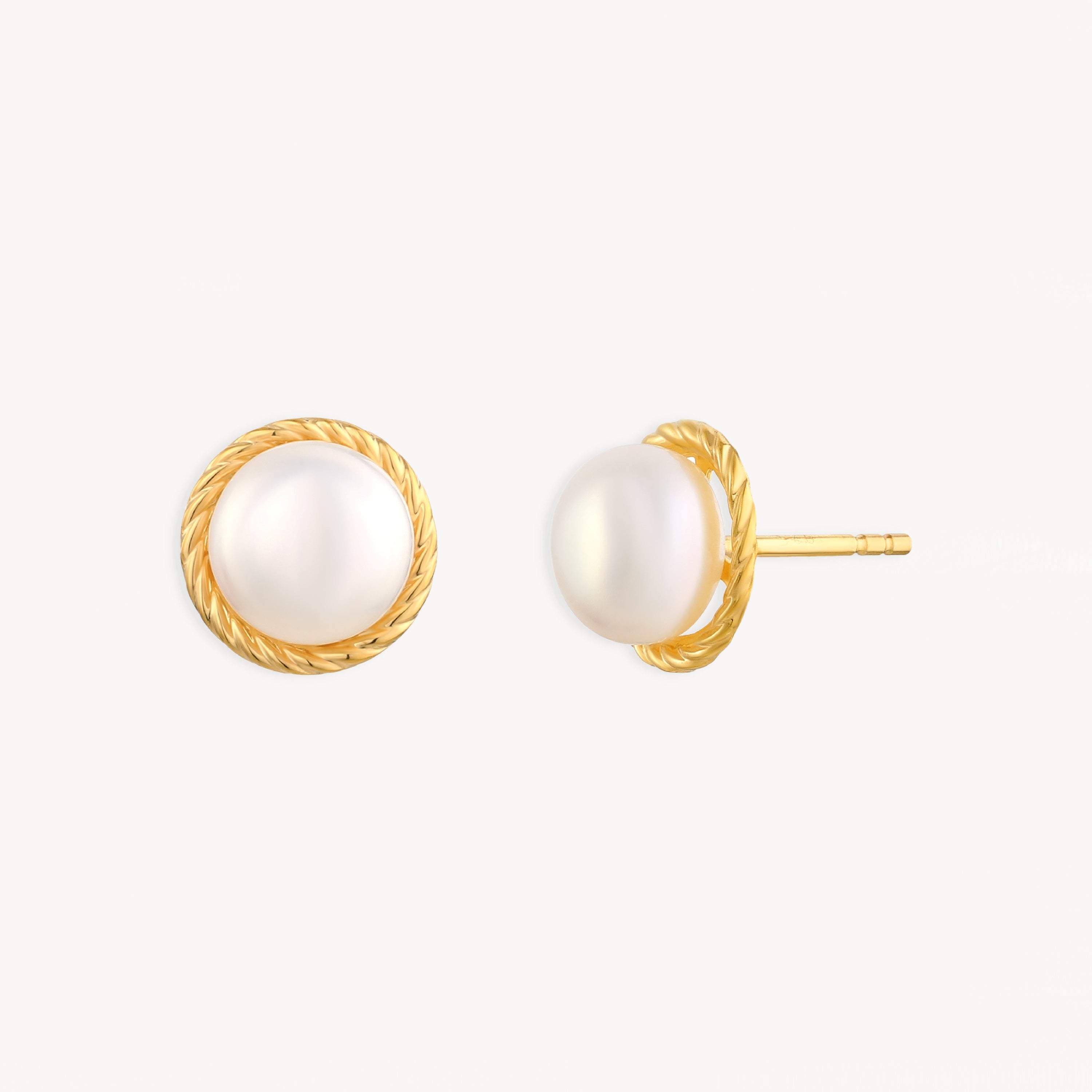 925 STERLING SILVER FRESHWATER PEARLS STUD EARRINGS