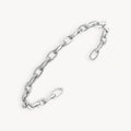 925 STERLING SILVER CURB CHAINE CUFF BANGLE