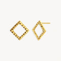 925 STERLING SILVER DIAMOND CUT STUD EARRINGS