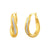 925 STERLING SILVER HOOP EARRINGS WITH CUBIC ZIRCONIA