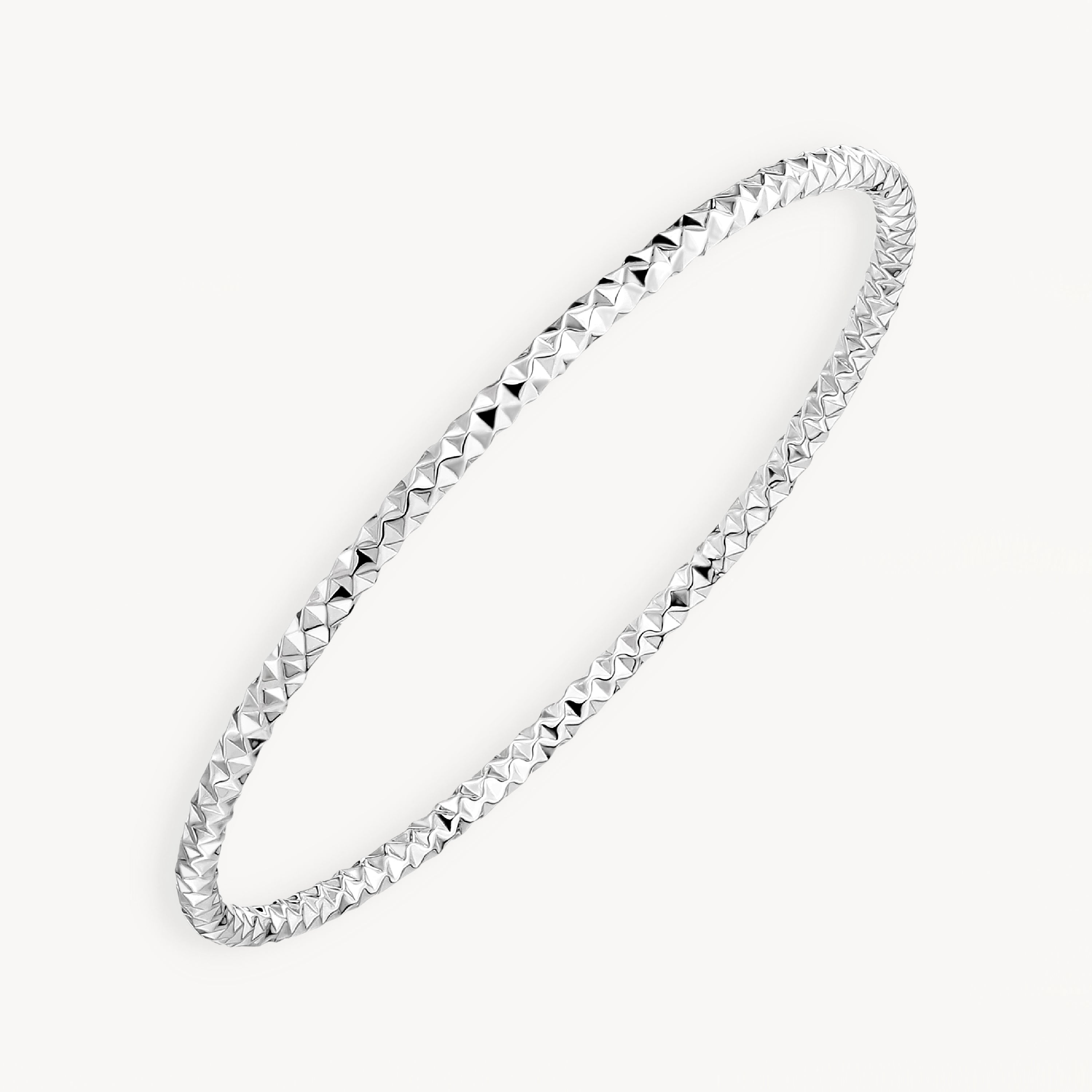 925 STERLING SILVER TUBE CLASSIC SLIP ON BANGLE