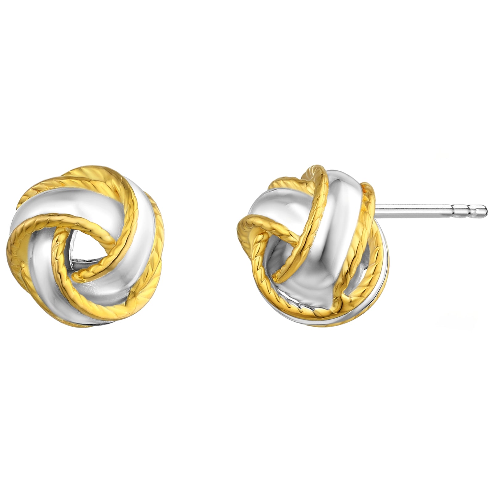 925 STERLING SILVER KNOT STUD EARRINGS