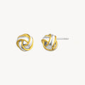 925 STERLING SILVER KNOT STUD EARRINGS
