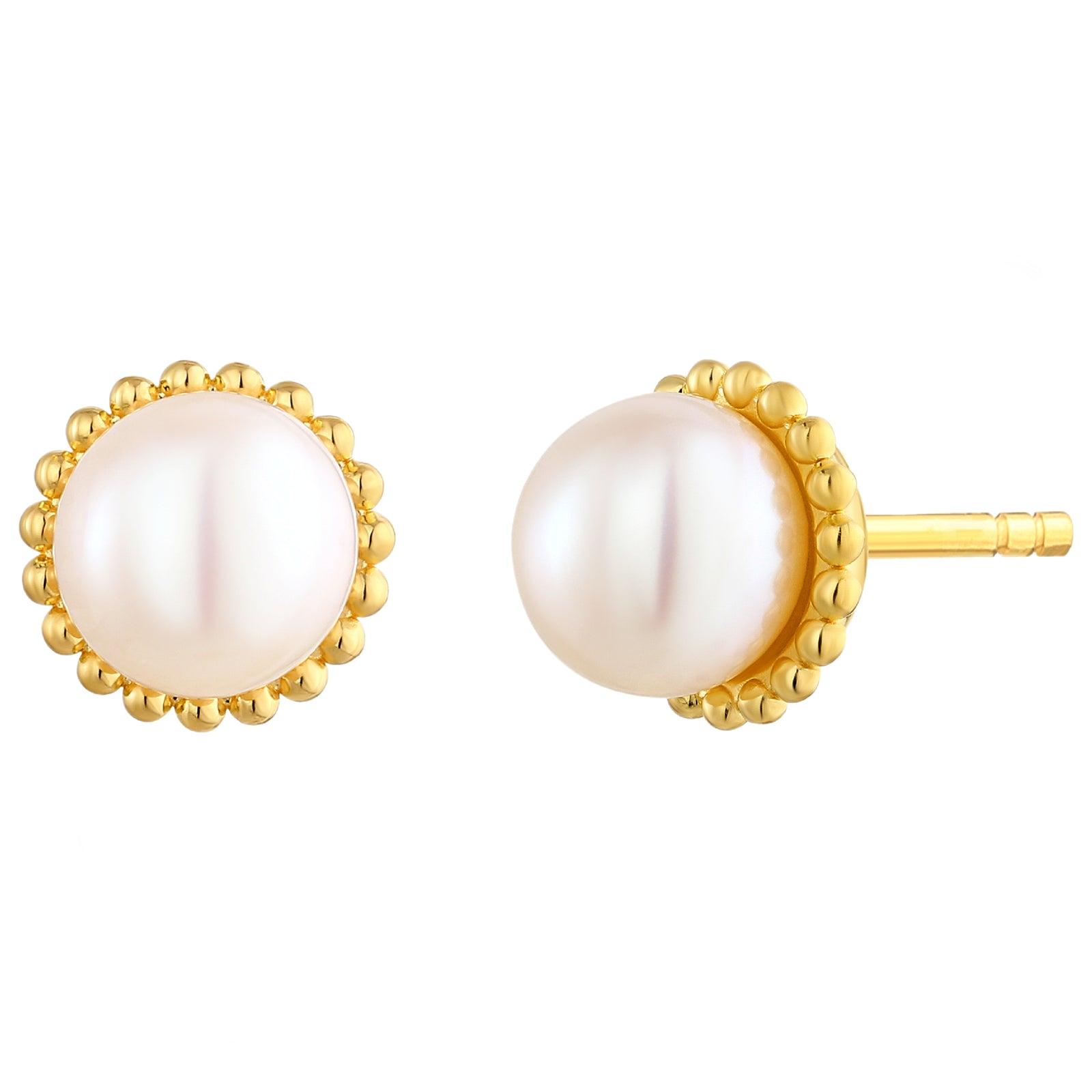 925 STERLING SILVER FRESHWATER PEARLS STUD EARRINGS