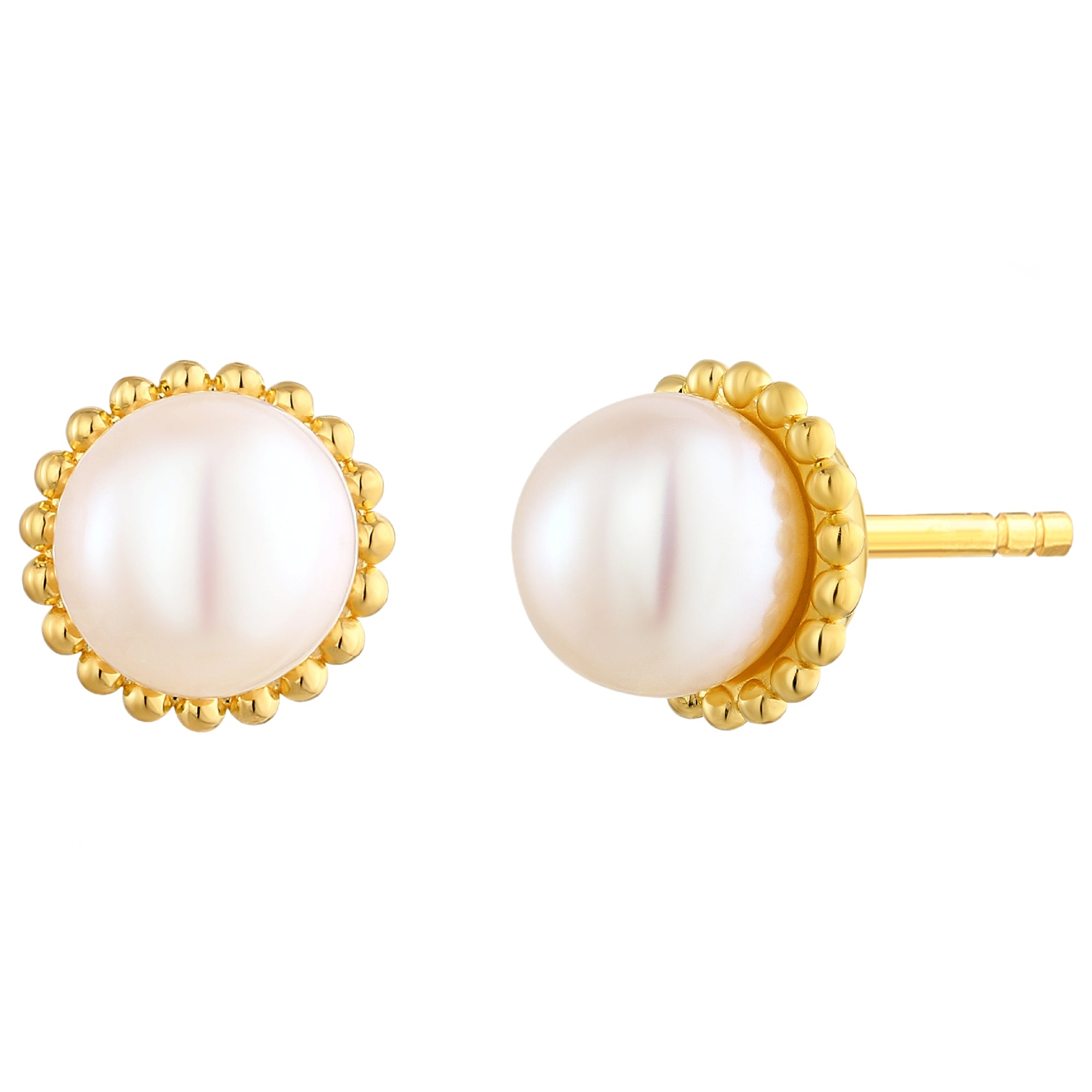 925 STERLING SILVER FRESHWATER PEARLS STUD EARRINGS