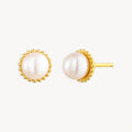 925 STERLING SILVER FRESHWATER PEARLS STUD EARRINGS