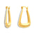 925 STERLING SILVER TRIANGULAR HOOP EARRINGS WITH CUBIC ZIRCONIA