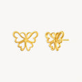 925 STERLING SILVER BUTTERFLY STUD EARRINGS