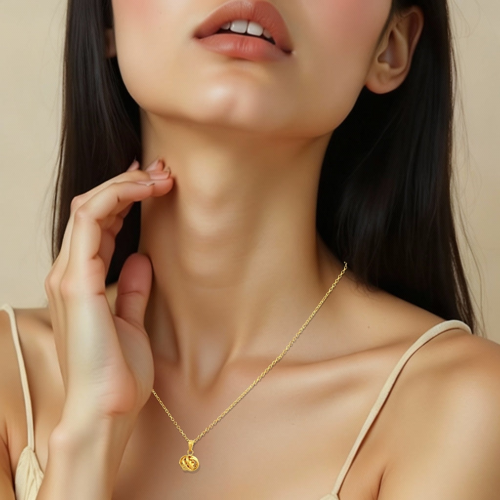 925 STERLING SILVER TWISTED KNOT PENDANT