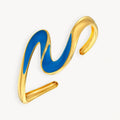 925 STERLING SILVER CLASSIC ENAMEL CUFF BANGLE