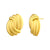 925 STERLING SILVER TWISTED GOLD HOOP EARRINGS