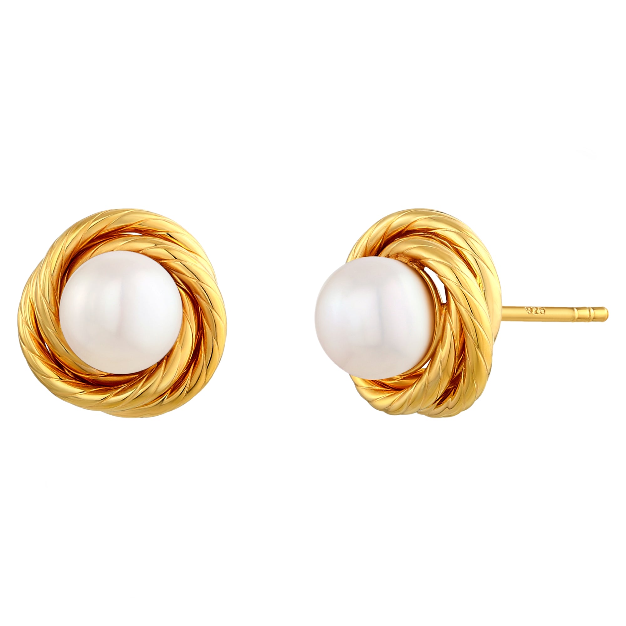 925 STERLING SILVER FRESHWATER PEARLS STUD EARRINGS