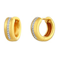 925 STERLING SILVER SMALL HUGGIE EARRINGS WITH CUBIC ZIRCONIA