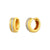 925 STERLING SILVER SMALL HUGGIE EARRINGS WITH CUBIC ZIRCONIA