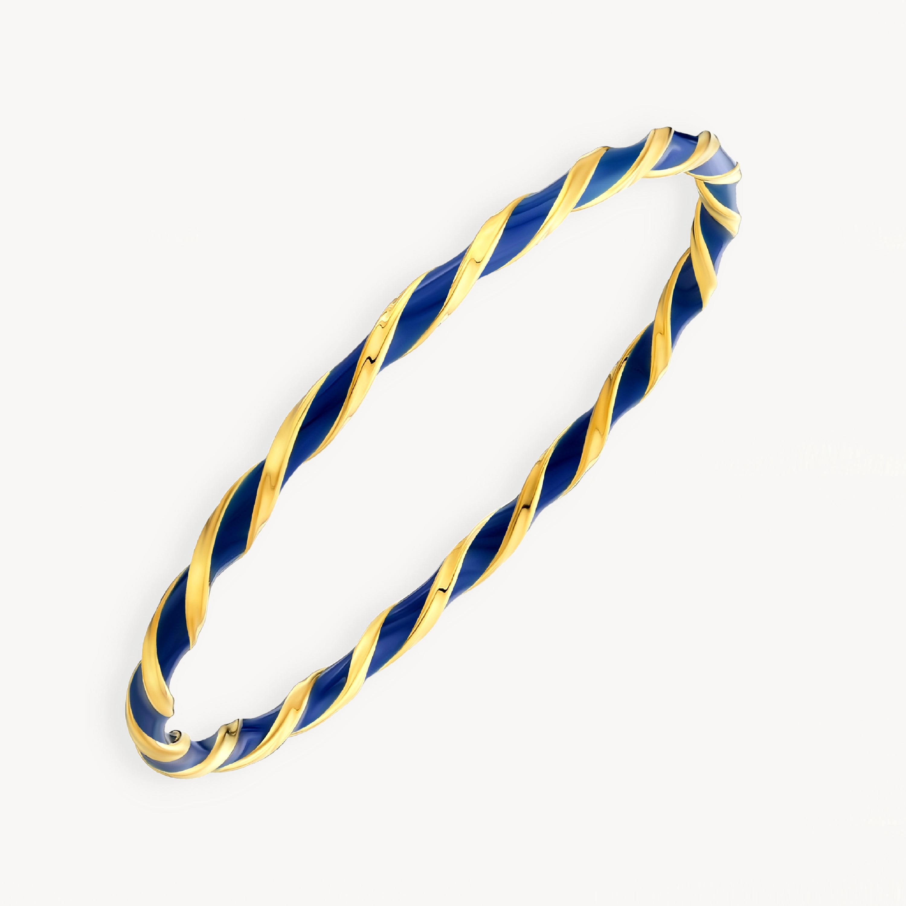 925 STERLING SILVER CLASSIC ENAMEL SLIP ON BANGLE