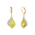 925 STERLING SILVER PERIDOT PEPPERMINT DROP EARRINGS