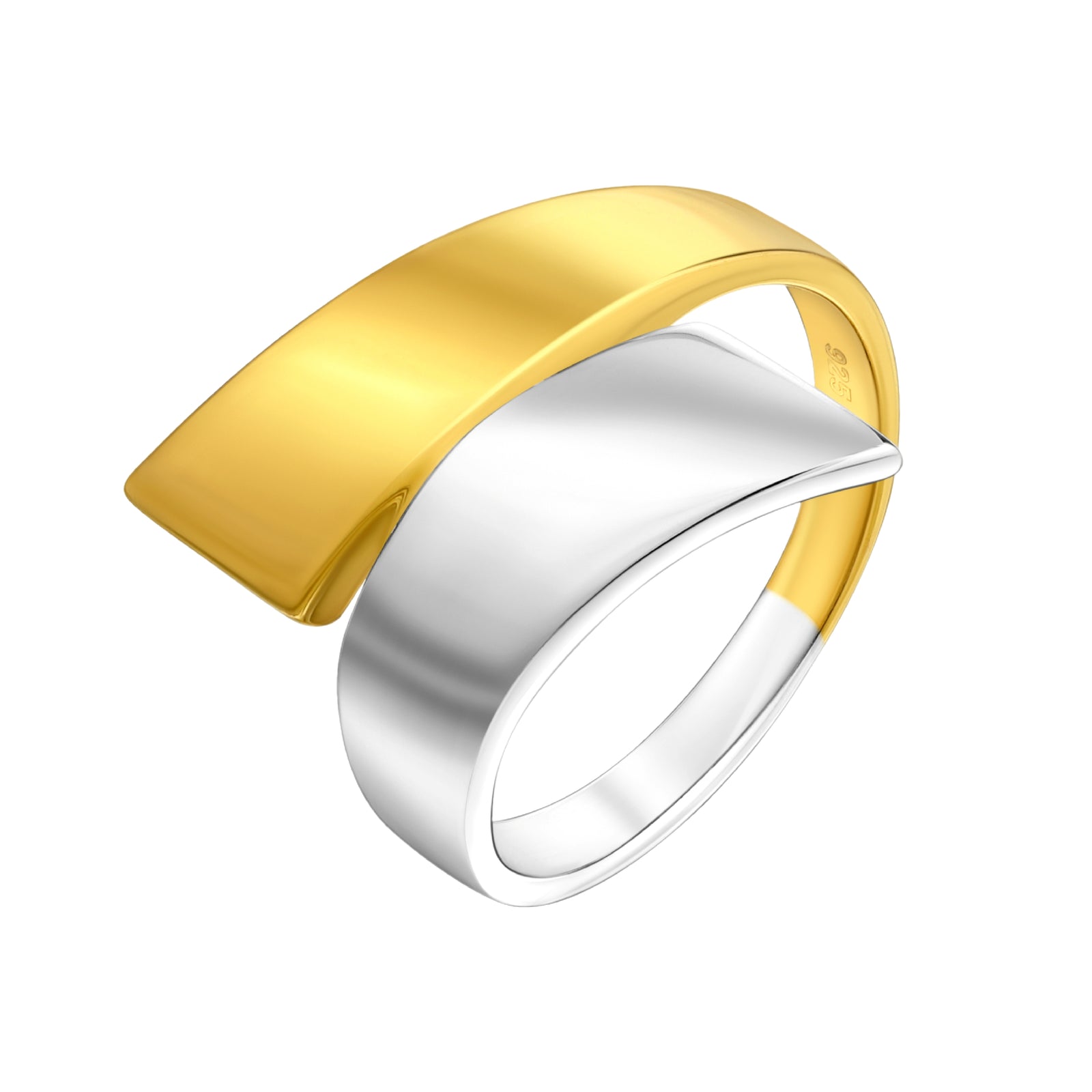 925 STERLING SILVER 2 TONE RING