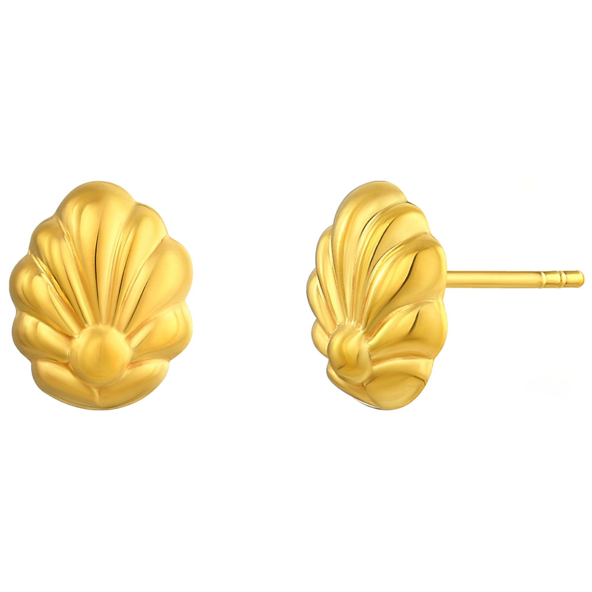 925 STERLING SILVER SHELL FANCY STUD EARRINGS