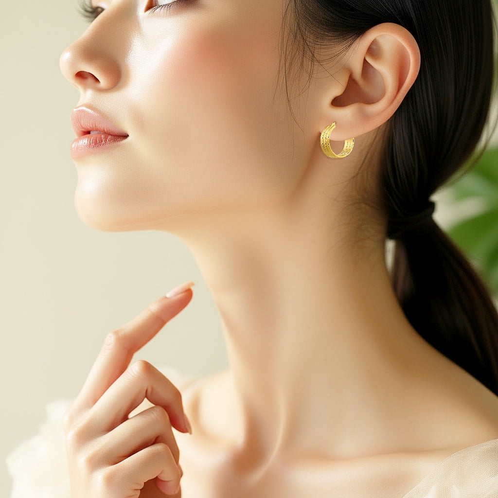 925 STERLING SILVER CLASSIC CURVED EARRINGS