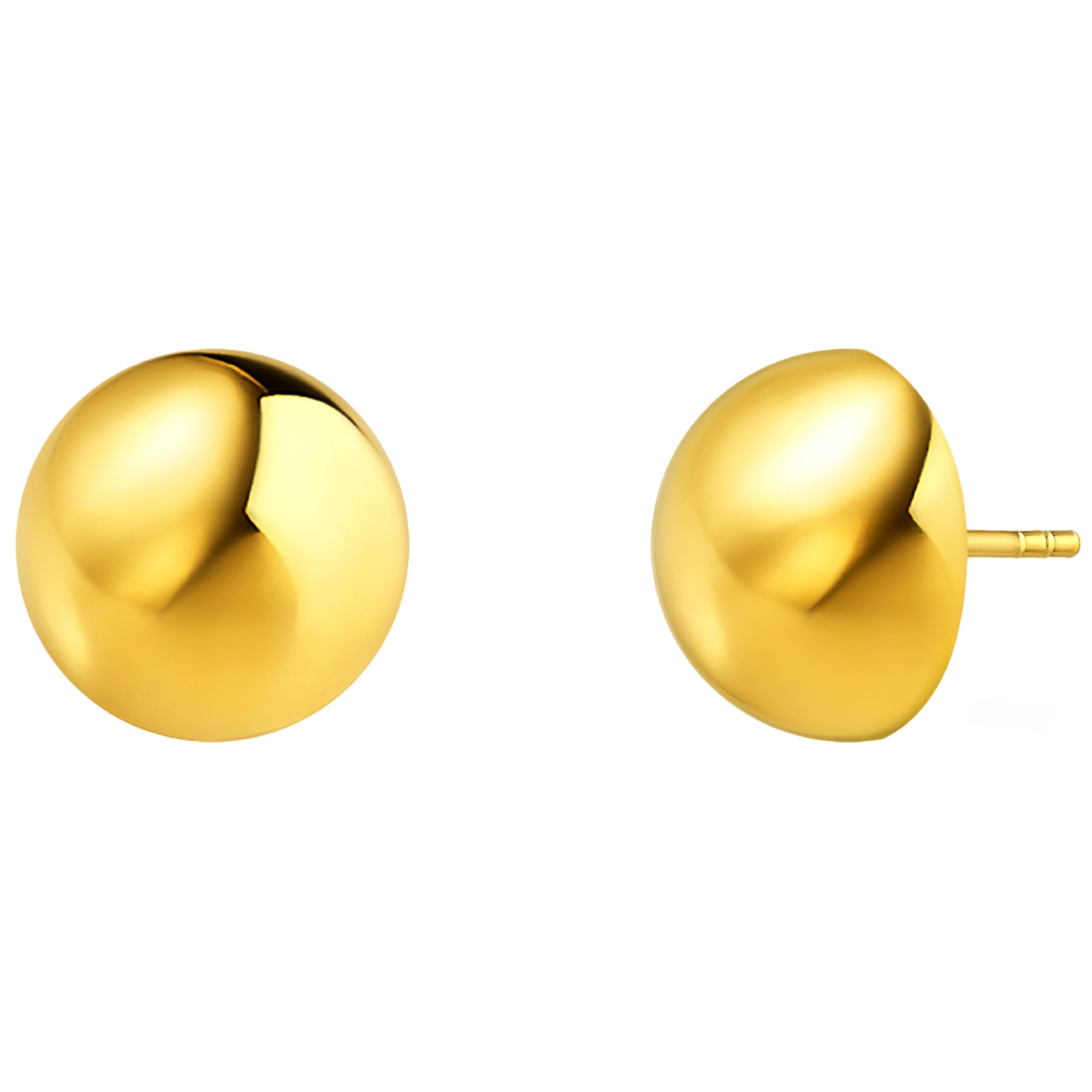 925 STERLING SILVER HALF BALL STUD EARRINGS