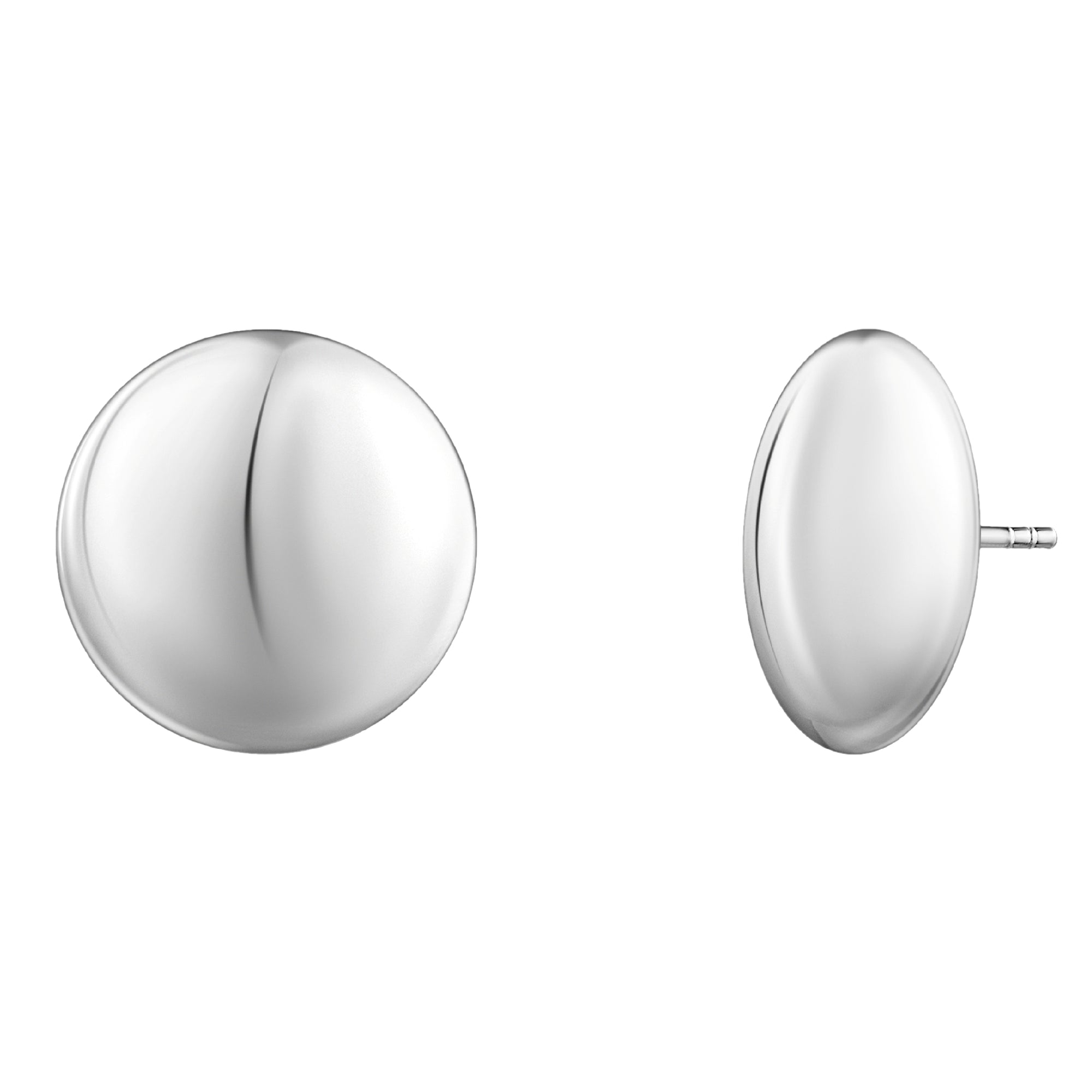 925 STERLING SILVER ROUND STUD EARRINGS