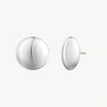 925 STERLING SILVER ROUND STUD EARRINGS
