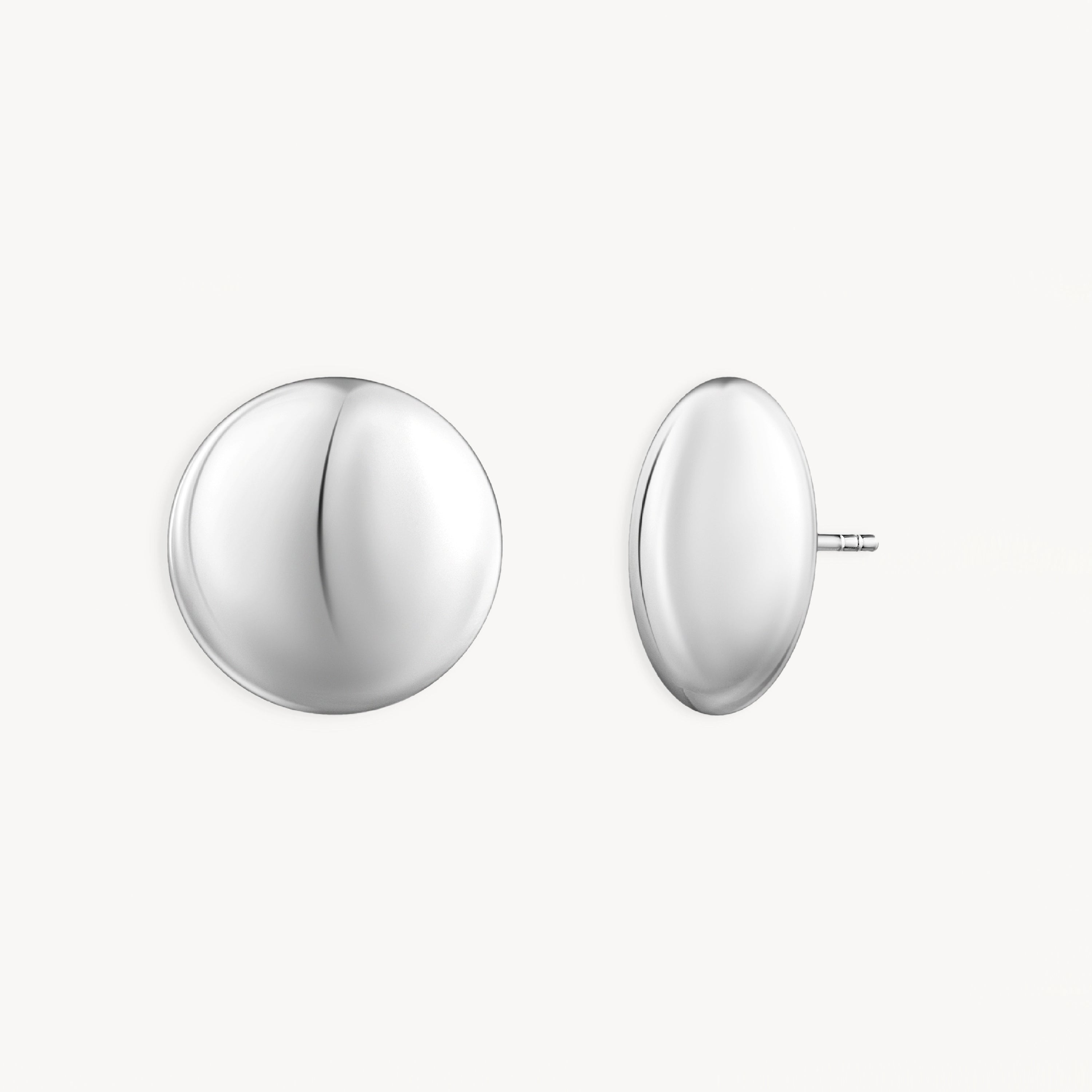 925 STERLING SILVER ROUND STUD EARRINGS