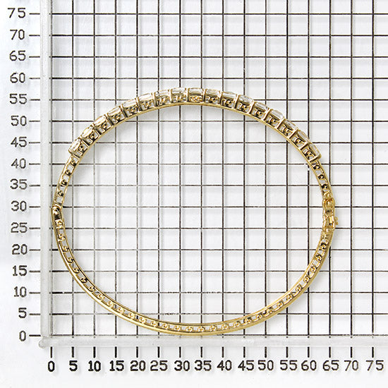 925 STERLING SILVER HINGE BANGLE WITH CUBIC ZIRCONIA