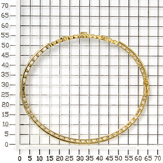 925 STERLING SILVER HINGE BANGLE WITH CUBIC ZIRCONIA