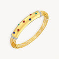 925 STERLING SILVER HINGED LE MESH BANGLE
