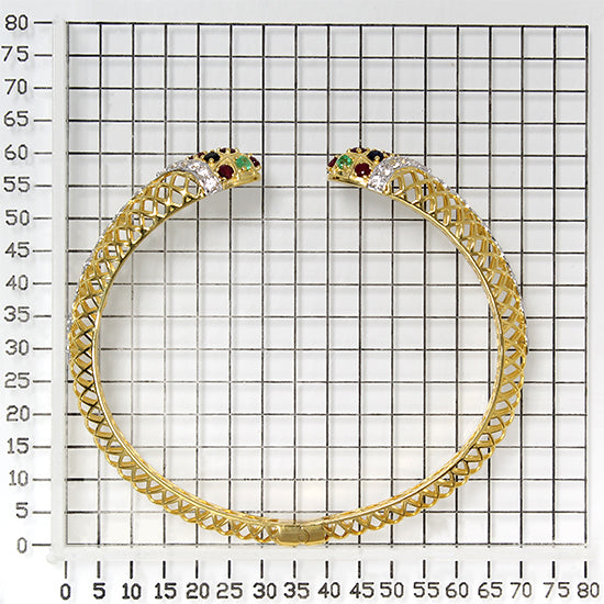 925 STERLING SILVER HINGED LE MESH BANGLE