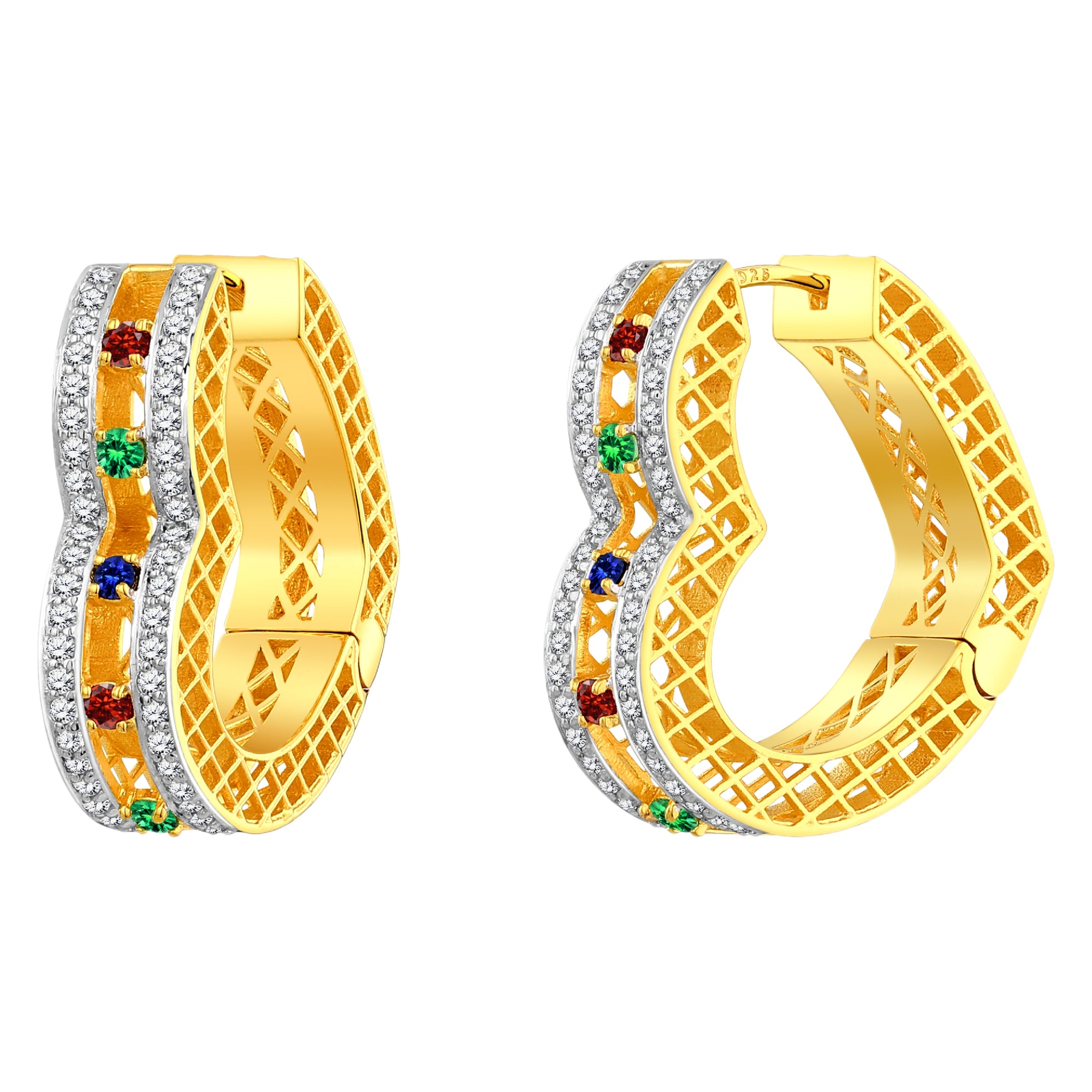 925 STERLING SILVER LE MESH EARRINGS