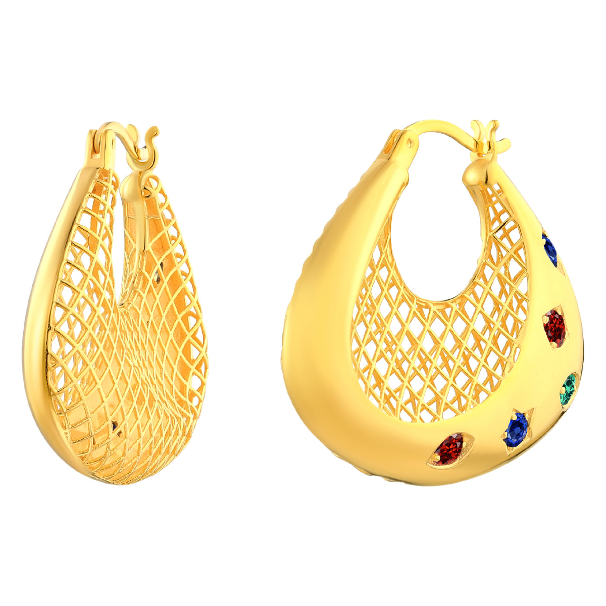 925 STERLING SILVER LE MESH EARRINGS