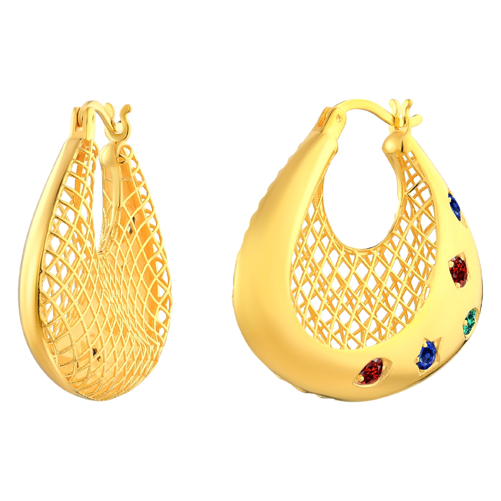 925 STERLING SILVER LE MESH EARRINGS