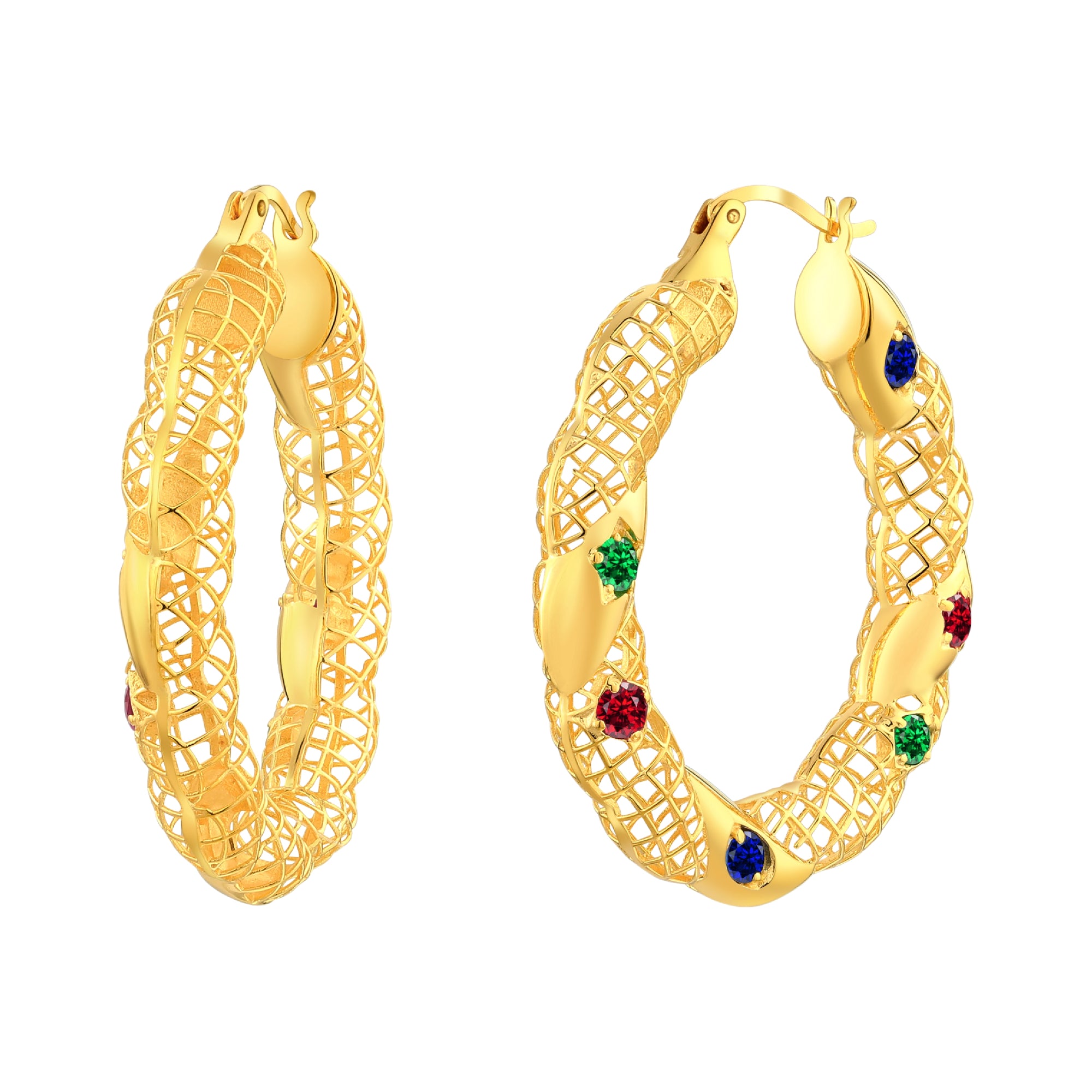 925 STERLING SILVER LE MESH EARRINGS