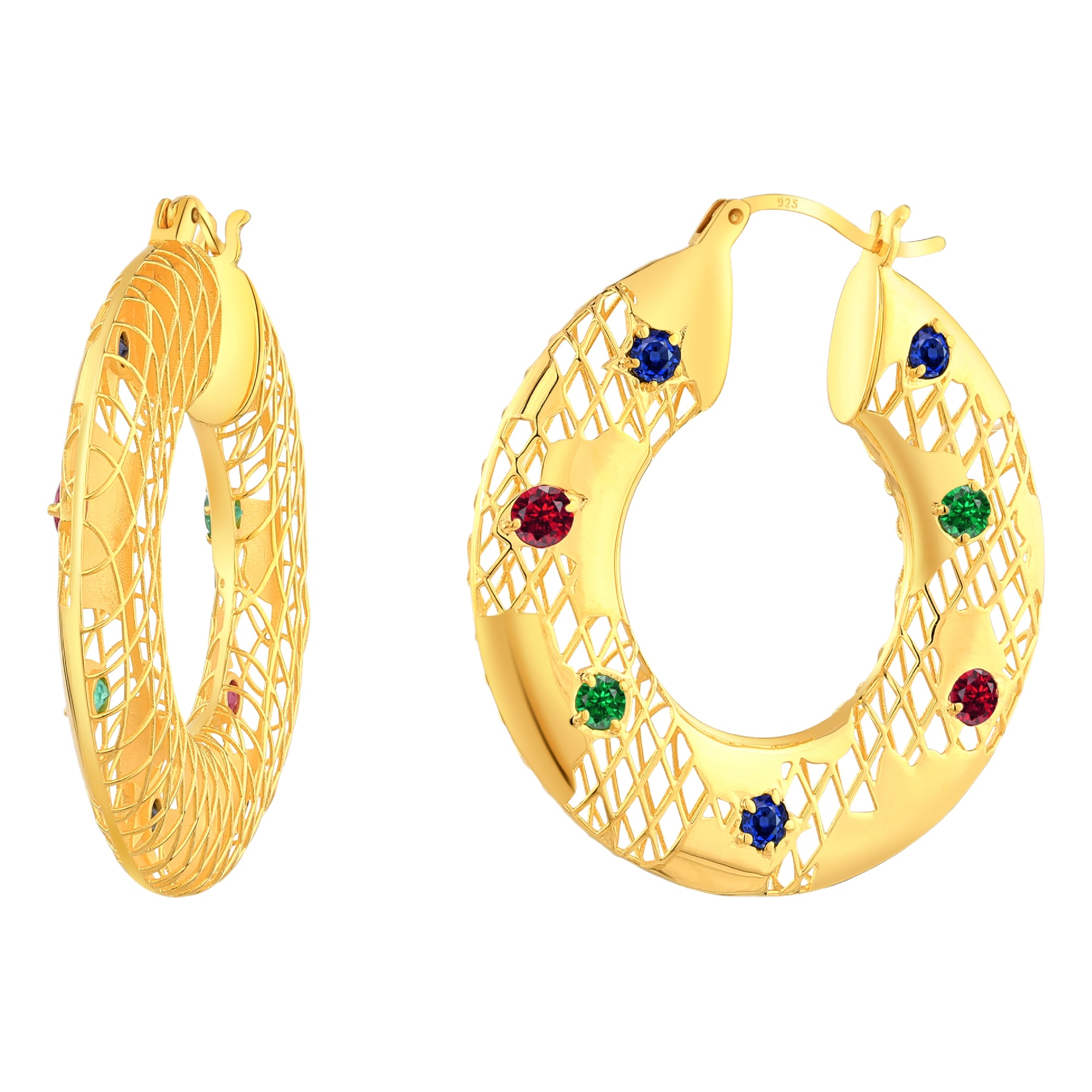 925 STERLING SILVER LE MESH EARRINGS