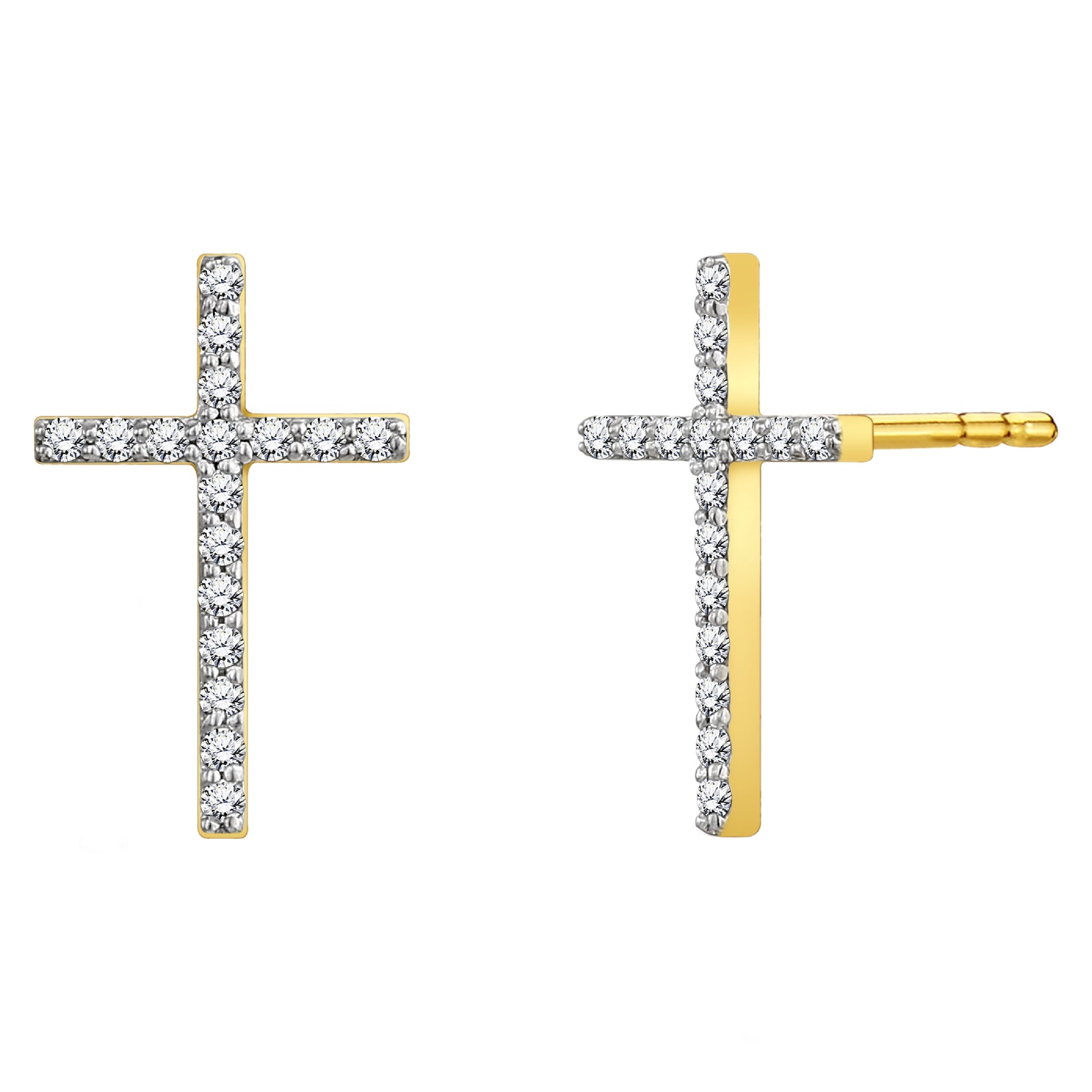 925 STERLING SILVER CROSS EARRINGS