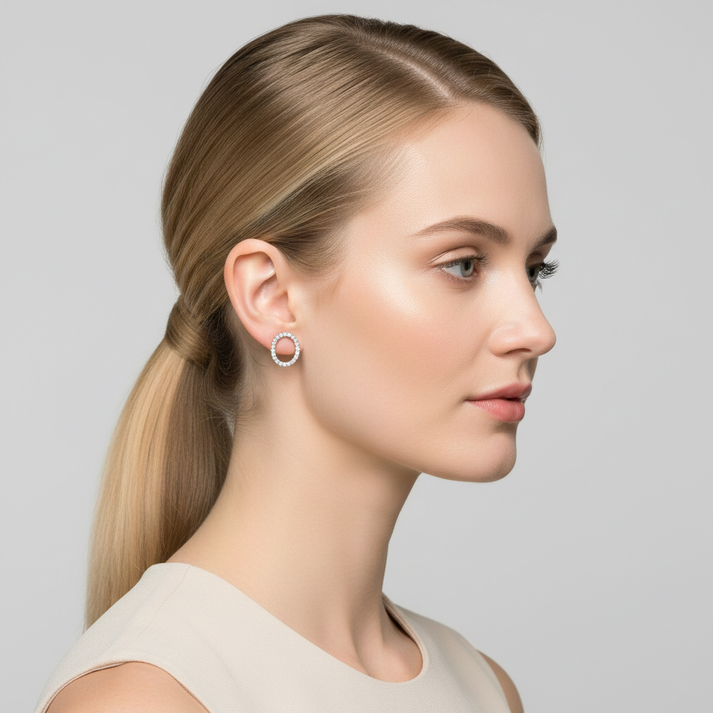 925 STERLING SILVER OVAL SHAPE EARRINGS