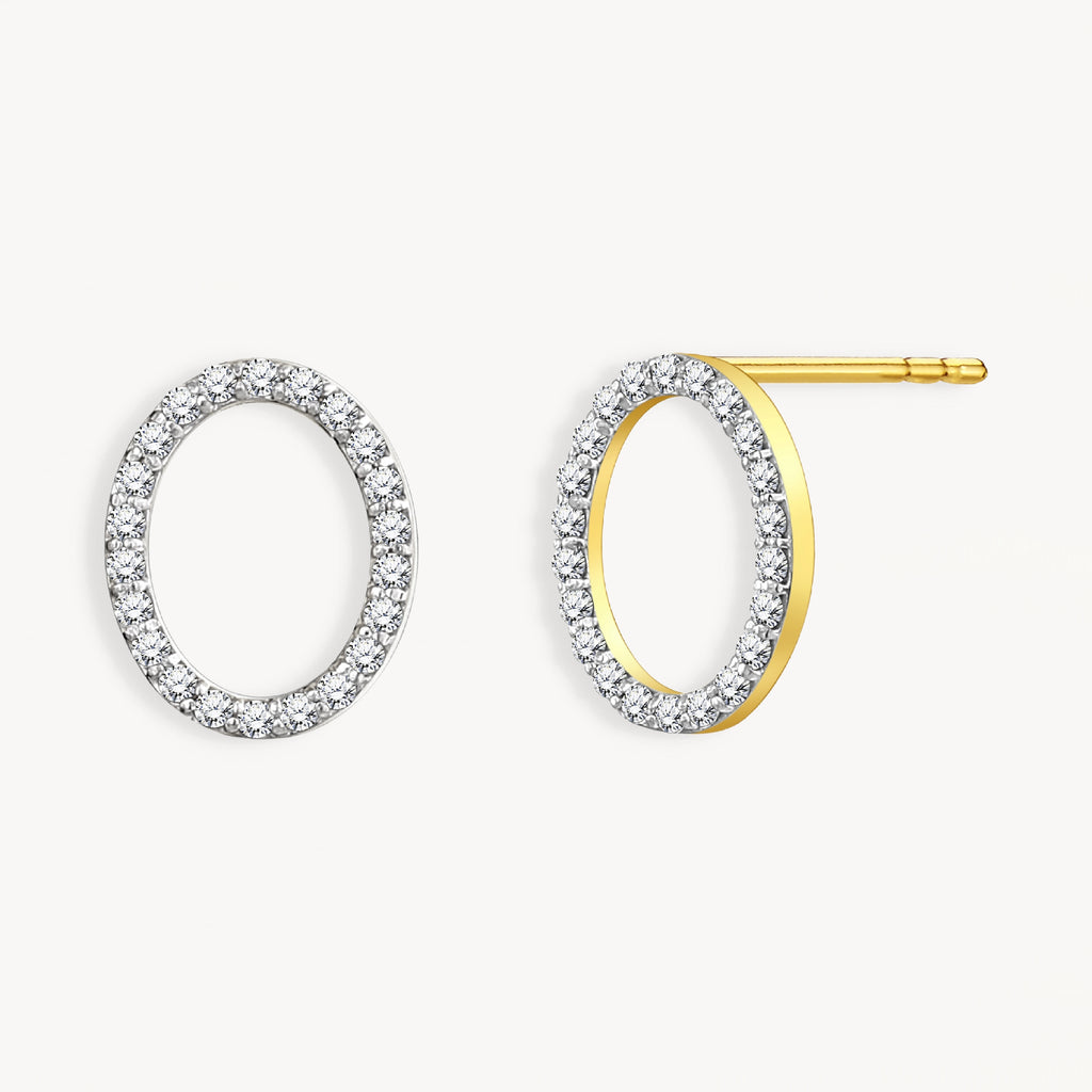 925 STERLING SILVER OVAL SHAPE EARRINGS