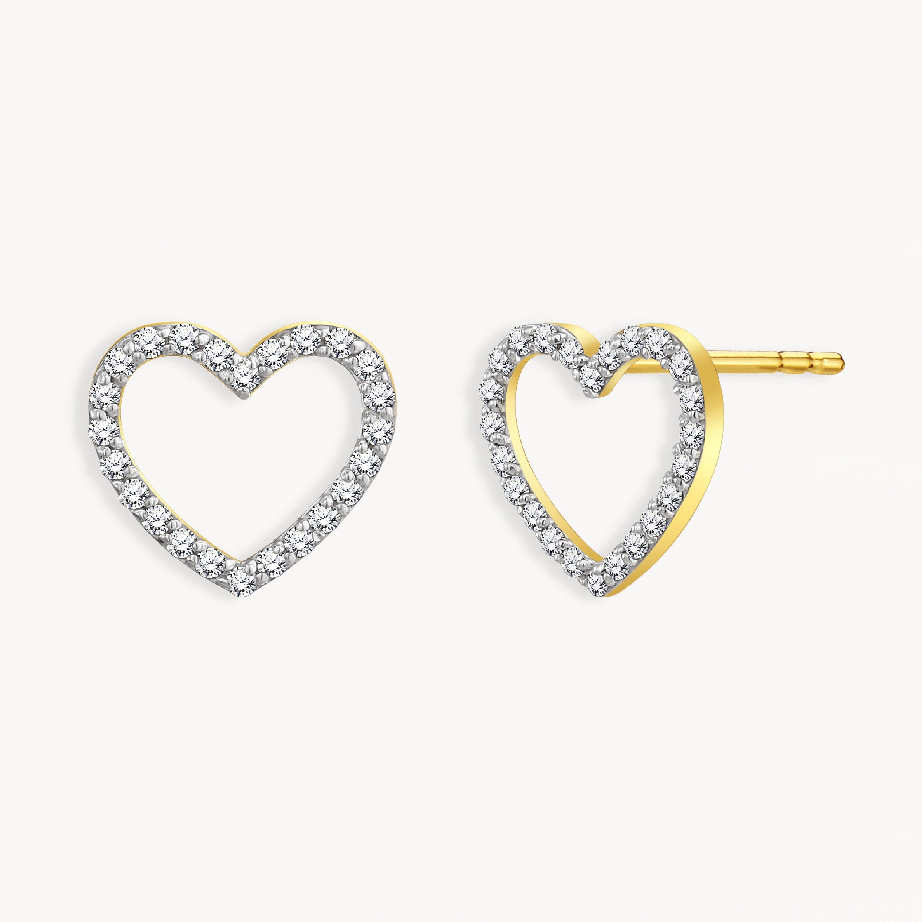 925 STERLING SILVER HEART SHAPE EARRINGS
