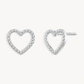 925 STERLING SILVER HEART SHAPE EARRINGS