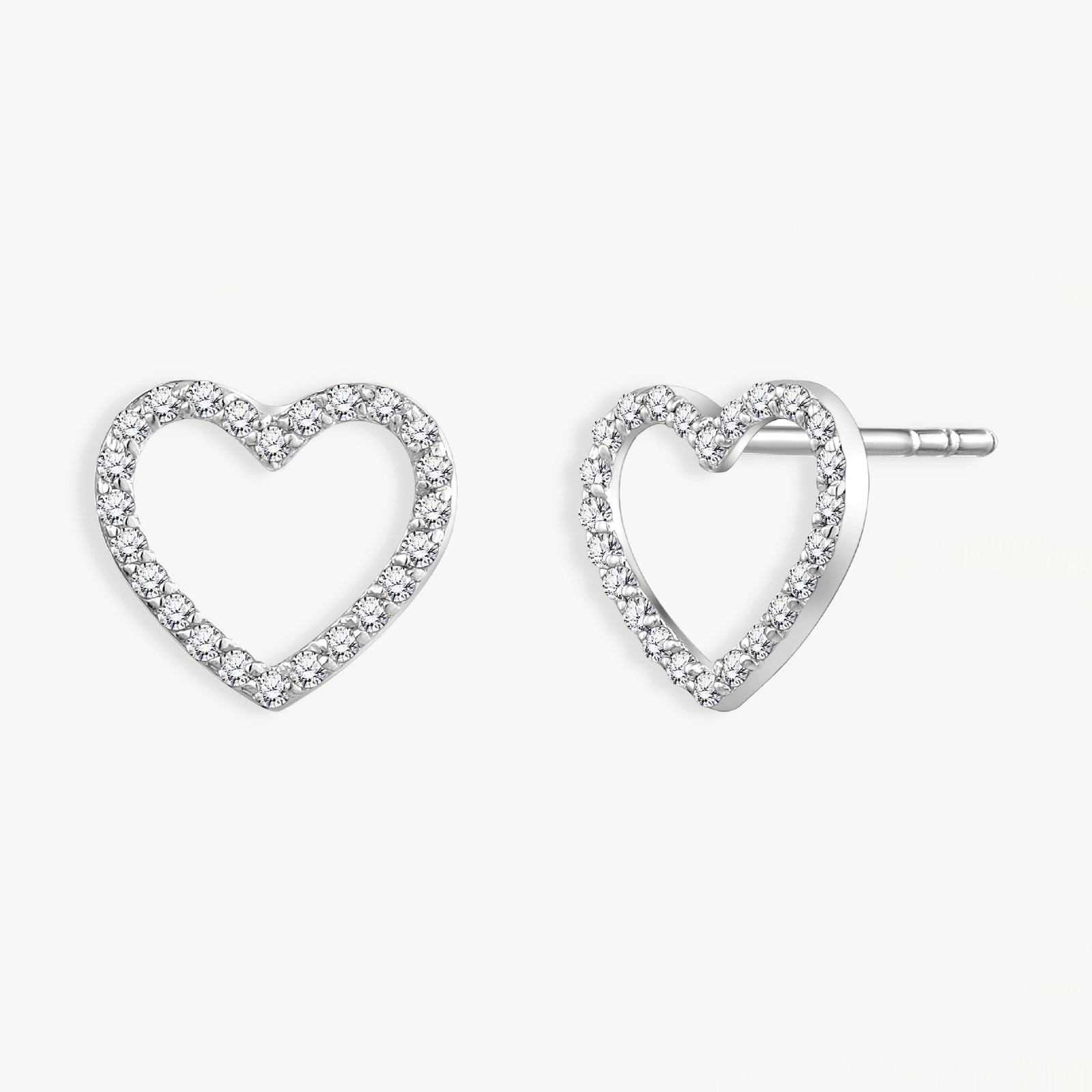925 STERLING SILVER HEART SHAPE EARRINGS